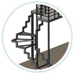 Надежная металлическая лестница