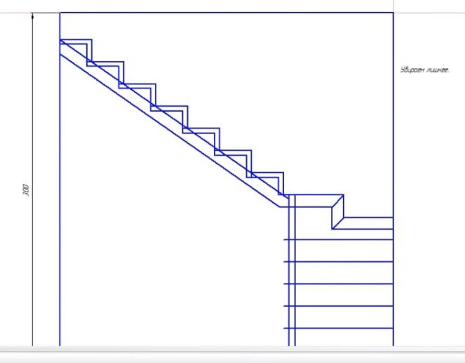 чертеж лестницы